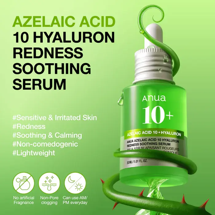 Anua Azelaic Acid 10+ Hyaluron Redness Soothing Serum 10ml - Image 2