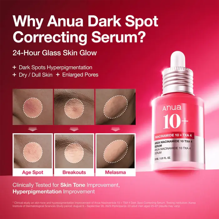 Anua Niacinamide 10+ TXA 4 Dark Spot Correcting Serum 10ml - Image 4
