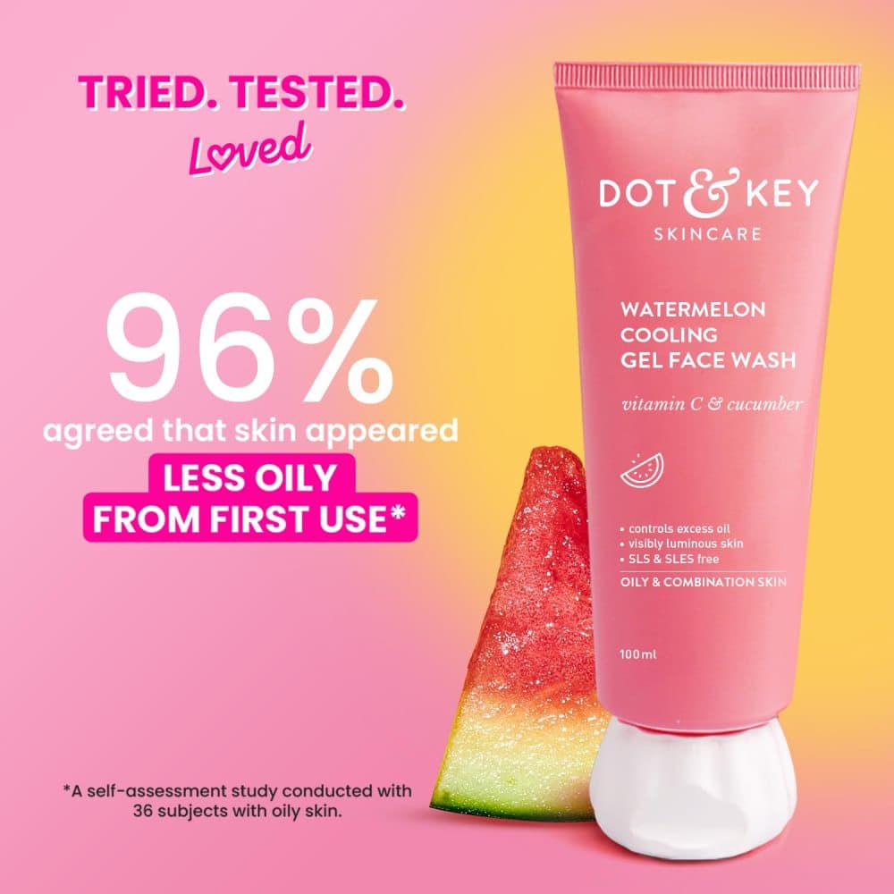 DOT & KEY Watermelon Cooling Gel Face Wash With Vitamin C & Cucumber 100ml - Image 2