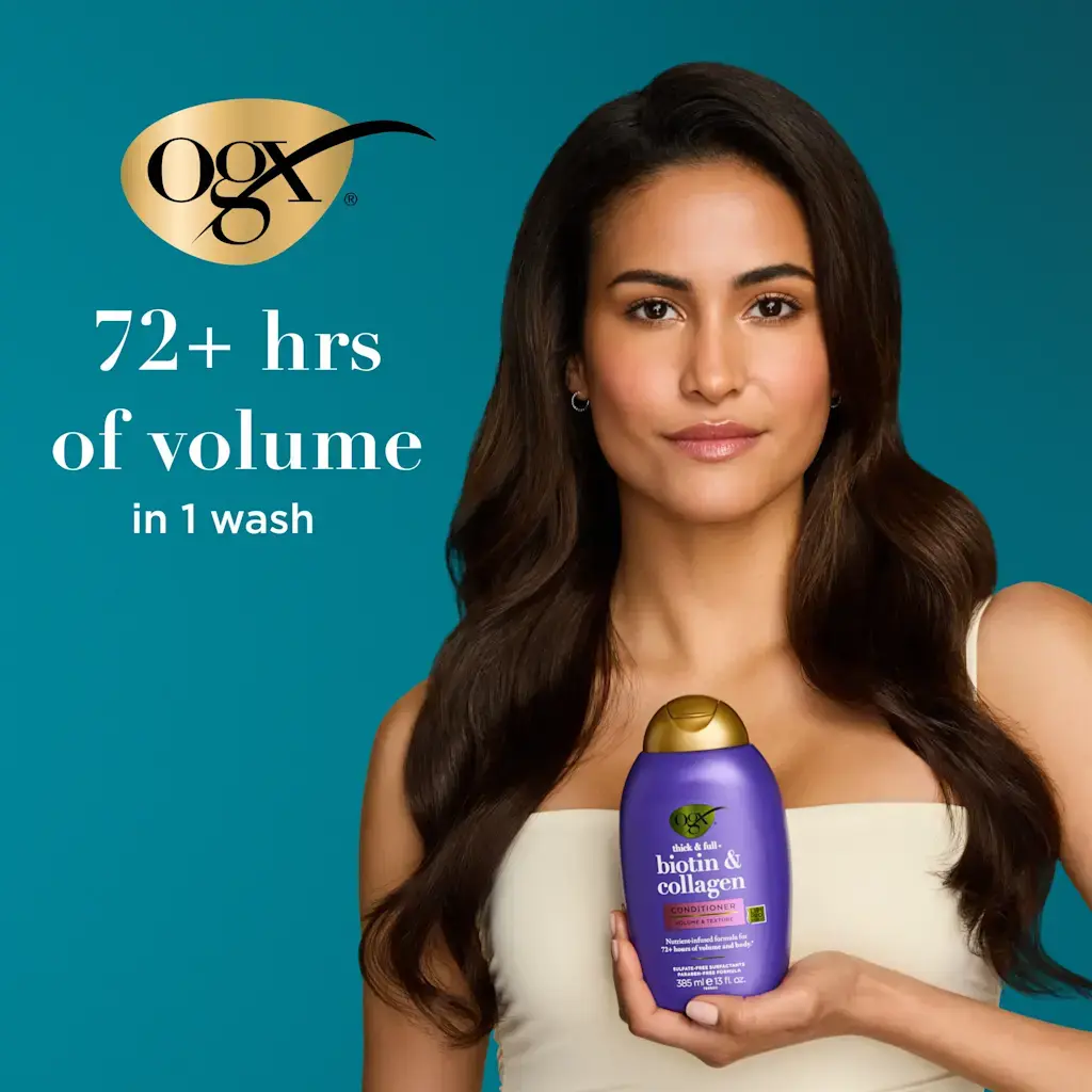 OGX Thick & Full + Biotin Collagen Volumising Conditioner 385ml - Image 2