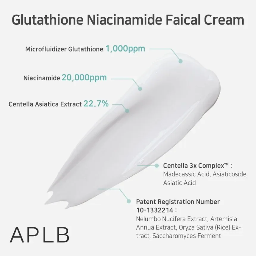 APLB Glutathione Niacinamide Facial Cream 55ml - Image 4