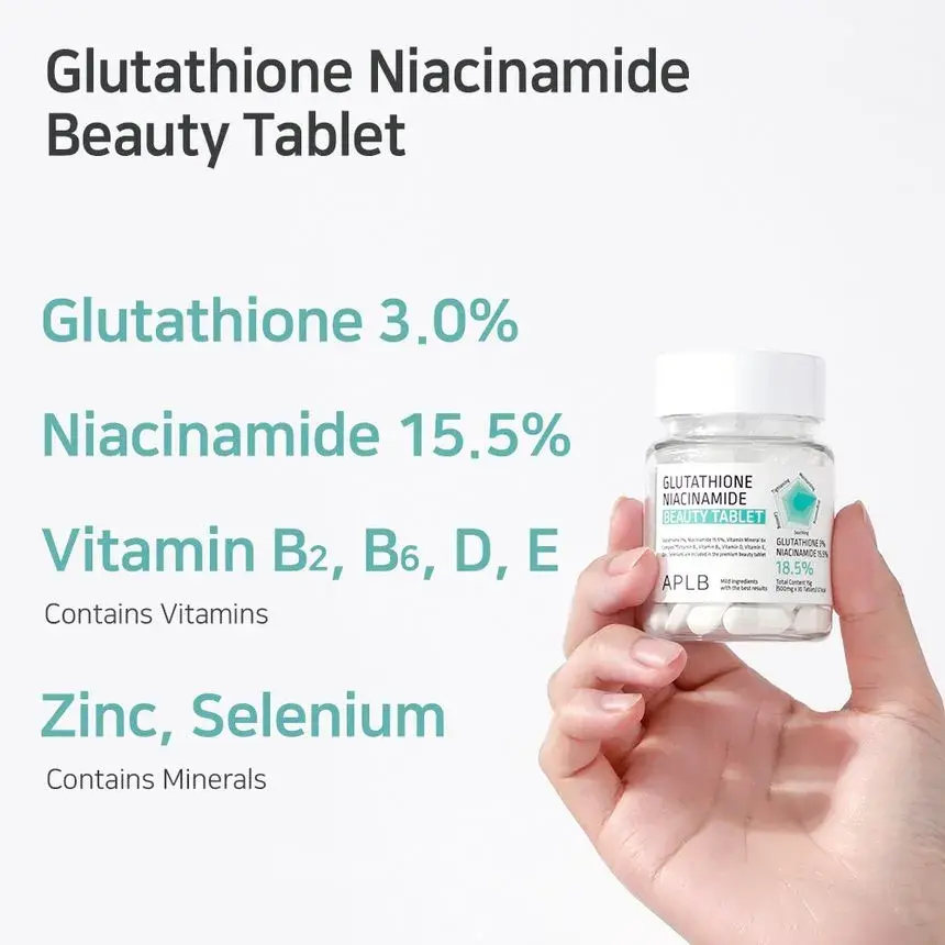 APLB Glutathione Niacinamide Beauty Tablet 500mg x 30 Tablet - Image 3