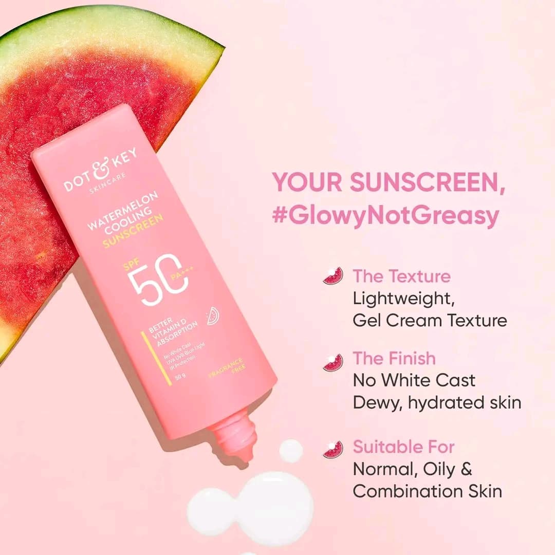 Dot & Key Watermelon Cooling Sunscreen SPF 50+ pa+ 80g - Aqua Gel - Image 2