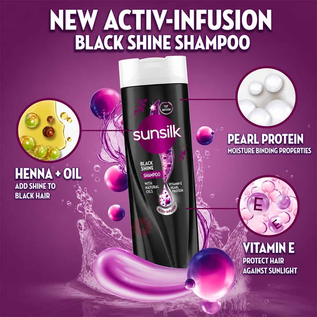 Sunsilk Black Shine Shampoo 160ml - Image 2