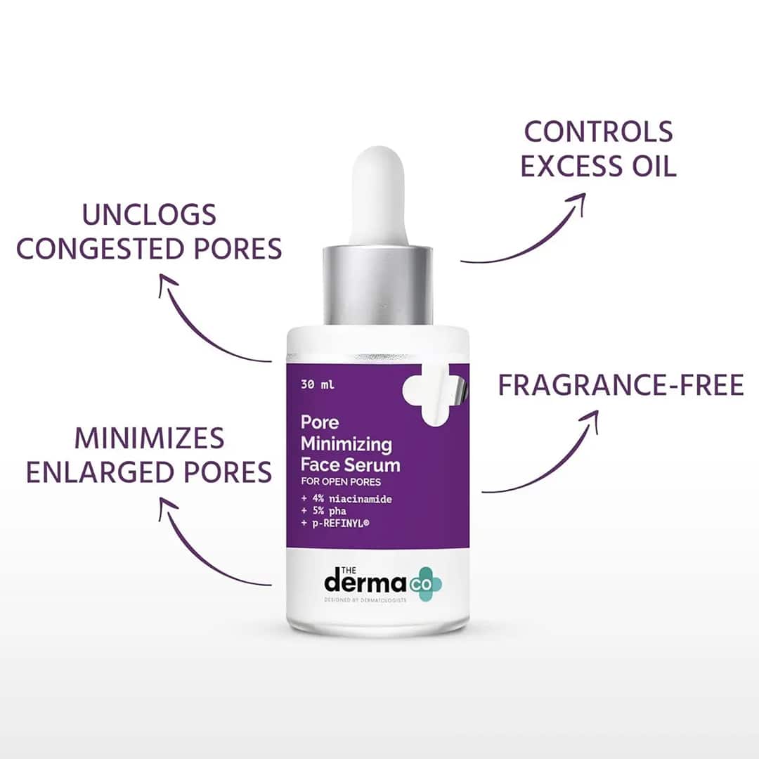 The Derma Co Pore Minimizing For Open Pores Face Serum 30ml - Image 2