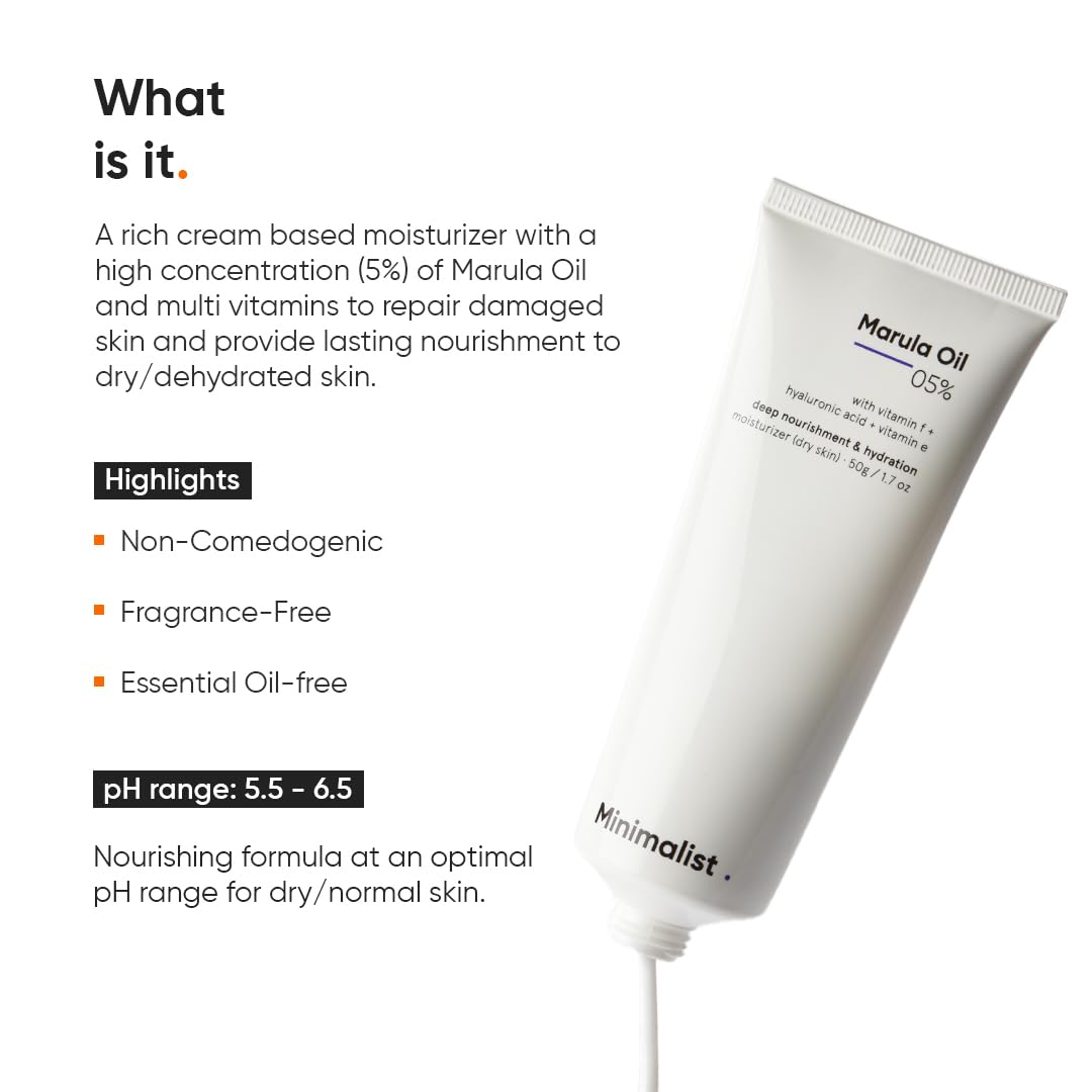 Minimalist Marula Oil 05% Moisturizer 50g - Image 2