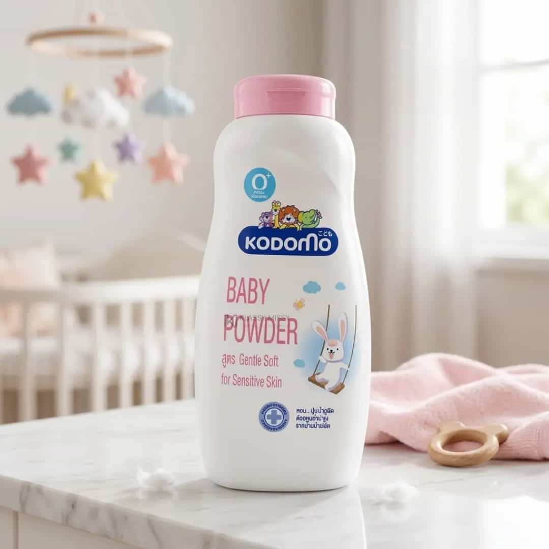 Kodomo Baby Powder Gentle Soft for Sensitive Skin 0+ 160g - Image 2