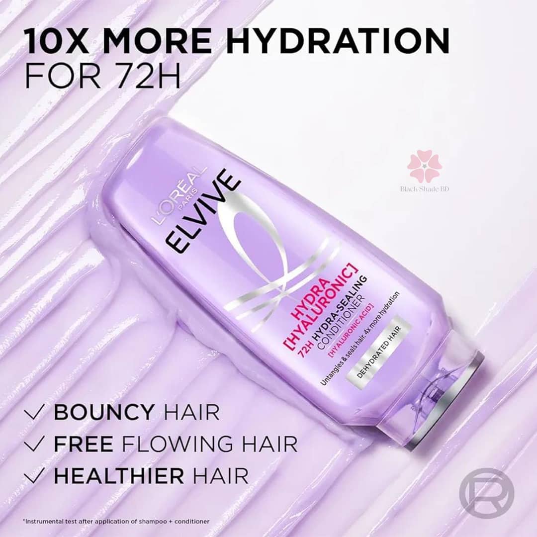 L'Oreal Paris Elvive Hyaluron 72H Moisture Conditioner 360ml - Image 3