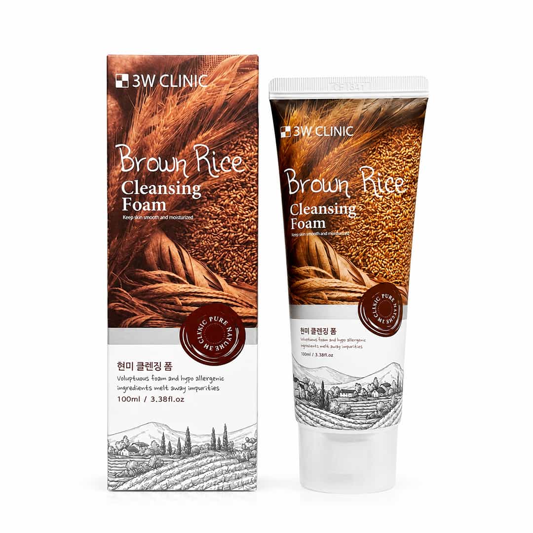 3W Clinic Brown Rice Cleansing Foam 100ml - Image 2