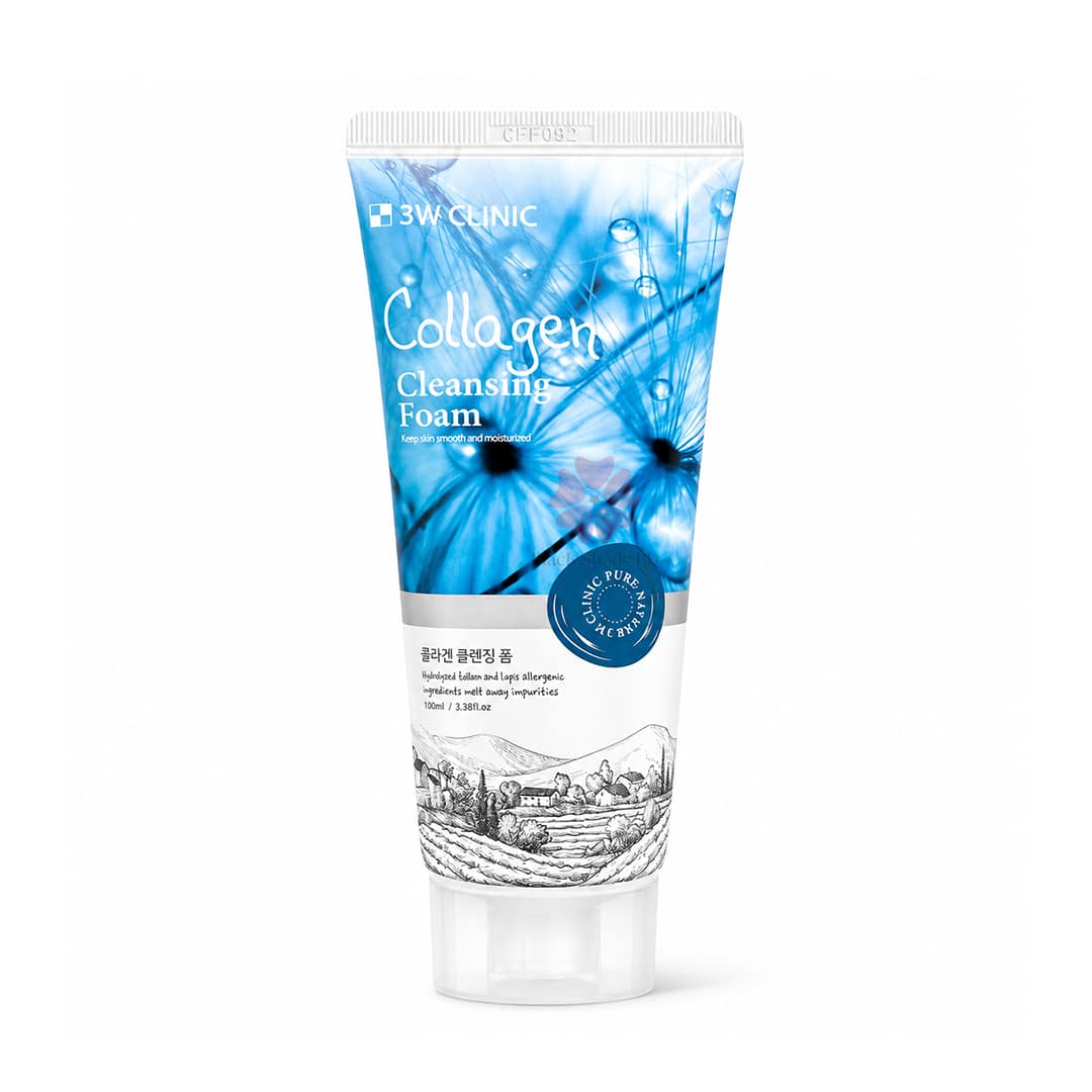 3W Clinic Collagen Cleansing Foam 100ml - Image 3