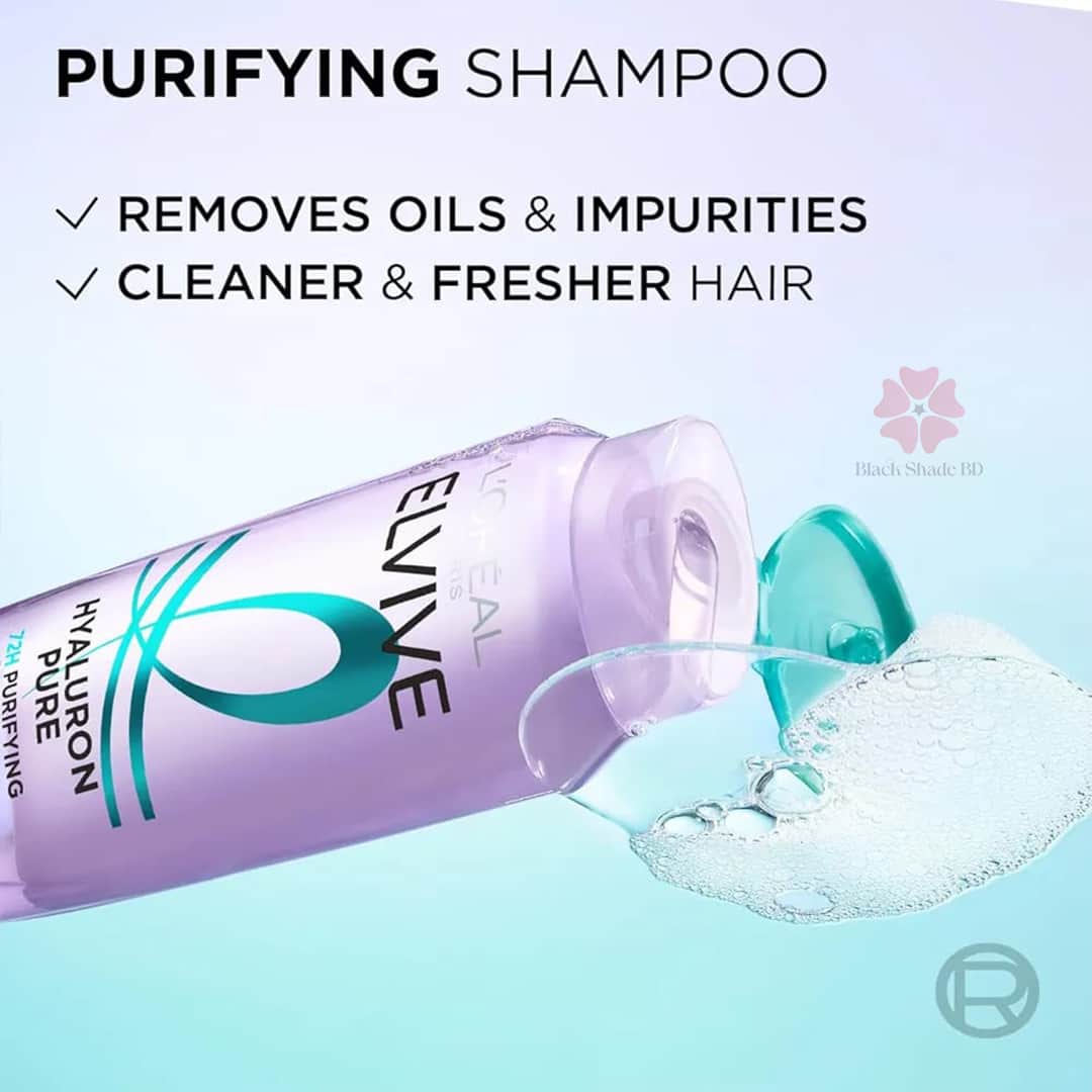 L'Oreal Paris Elvive Hyaluron Pure 72H Purifying Shampoo 400ml - Image 3