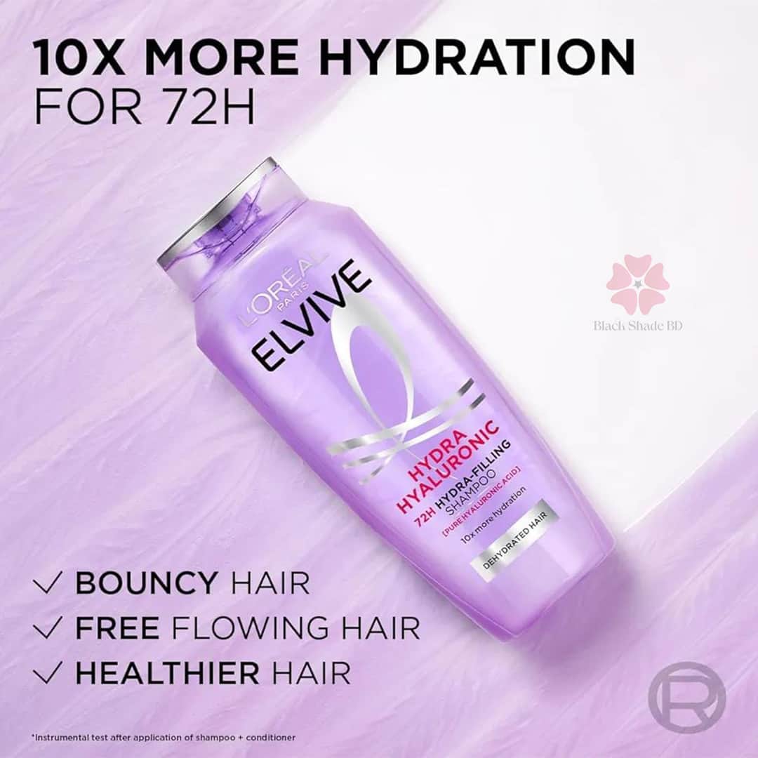 L'Oreal Paris Elvive Hyaluron 72H Moisture Filling Shampoo 400ml - Image 5