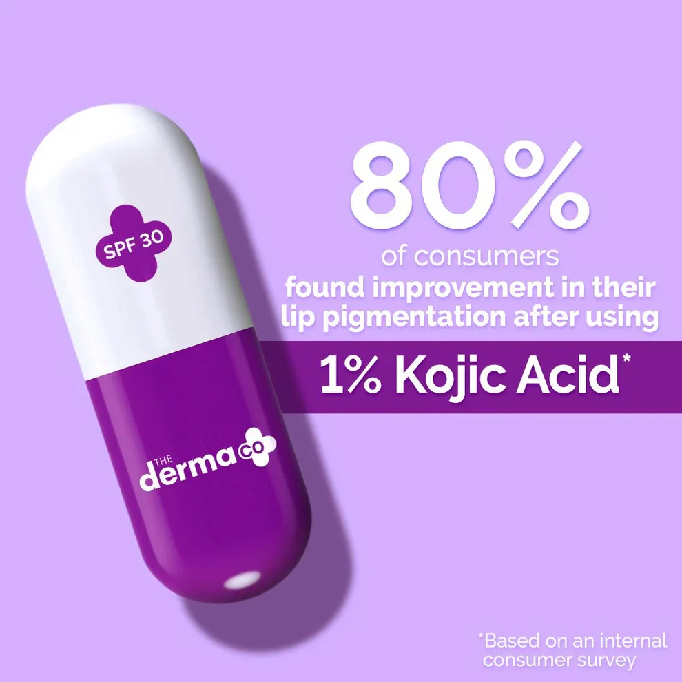 The Derma Co 1% Kojic Acid Lip Balm SPF 30 Pa++ 4.5g - Image 2