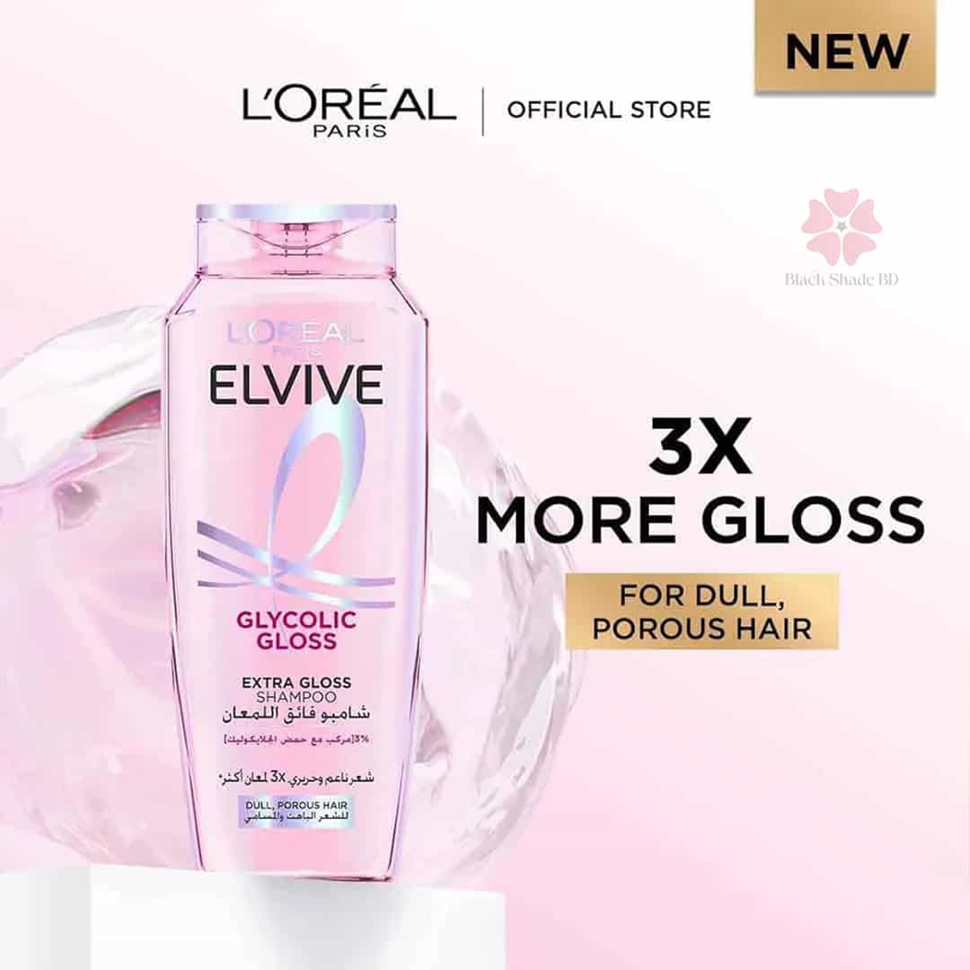 L'oreal Paris Elvive Glycolic Extra Gloss Shampoo 400ml - Image 5