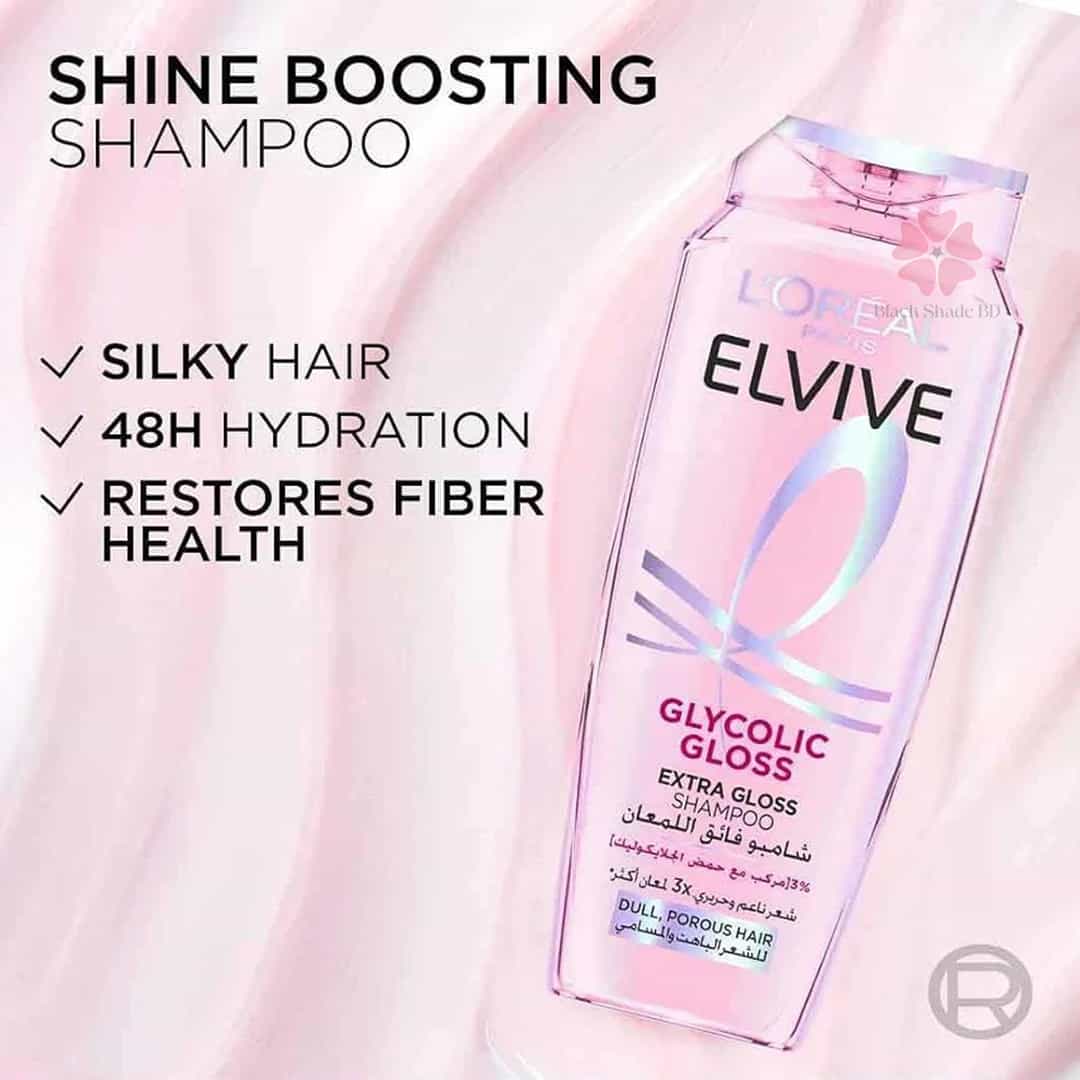 L'oreal Paris Elvive Glycolic Extra Gloss Shampoo 400ml - Image 2