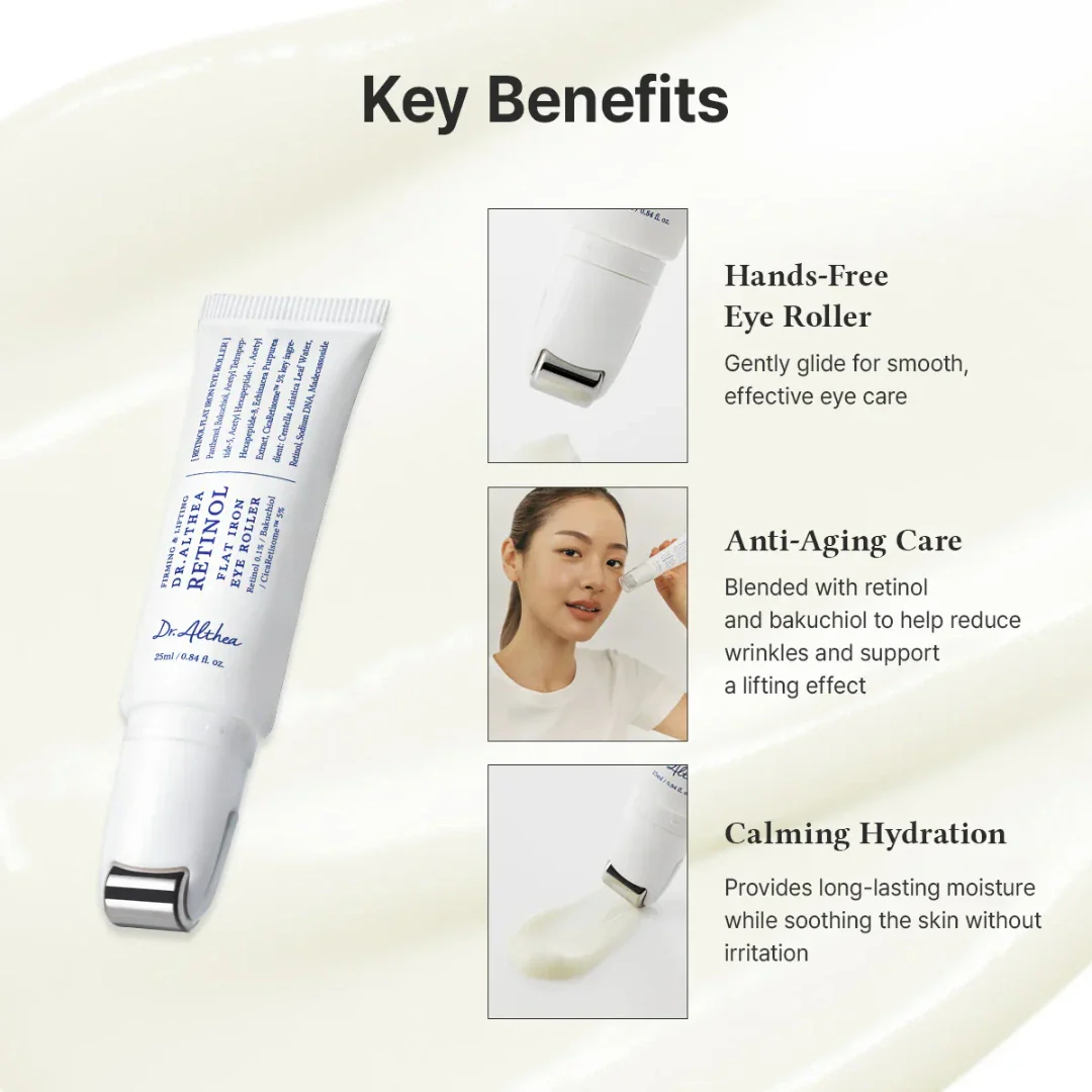 Dr. Althea Retinol Flat Iron Eye Roller 25ml - Image 2