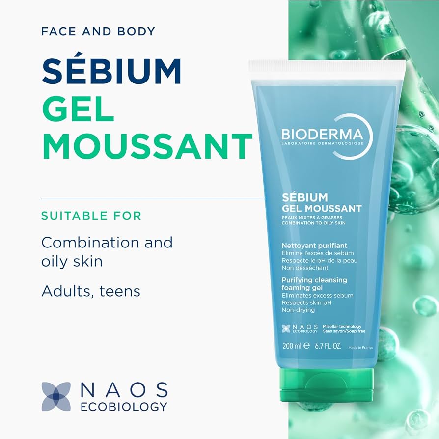 Bioderma Sebium Gel Moussant Purifying Cleansing Foaming Gel 200ml - Image 2
