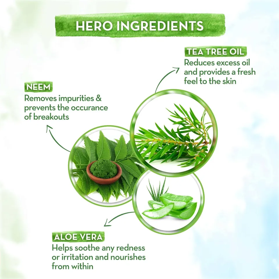 Mamaearth Tea Tree Oil Control with Tea Tree & Neem Face Wash 100ml - For Normal to Oily Skin - Image 2