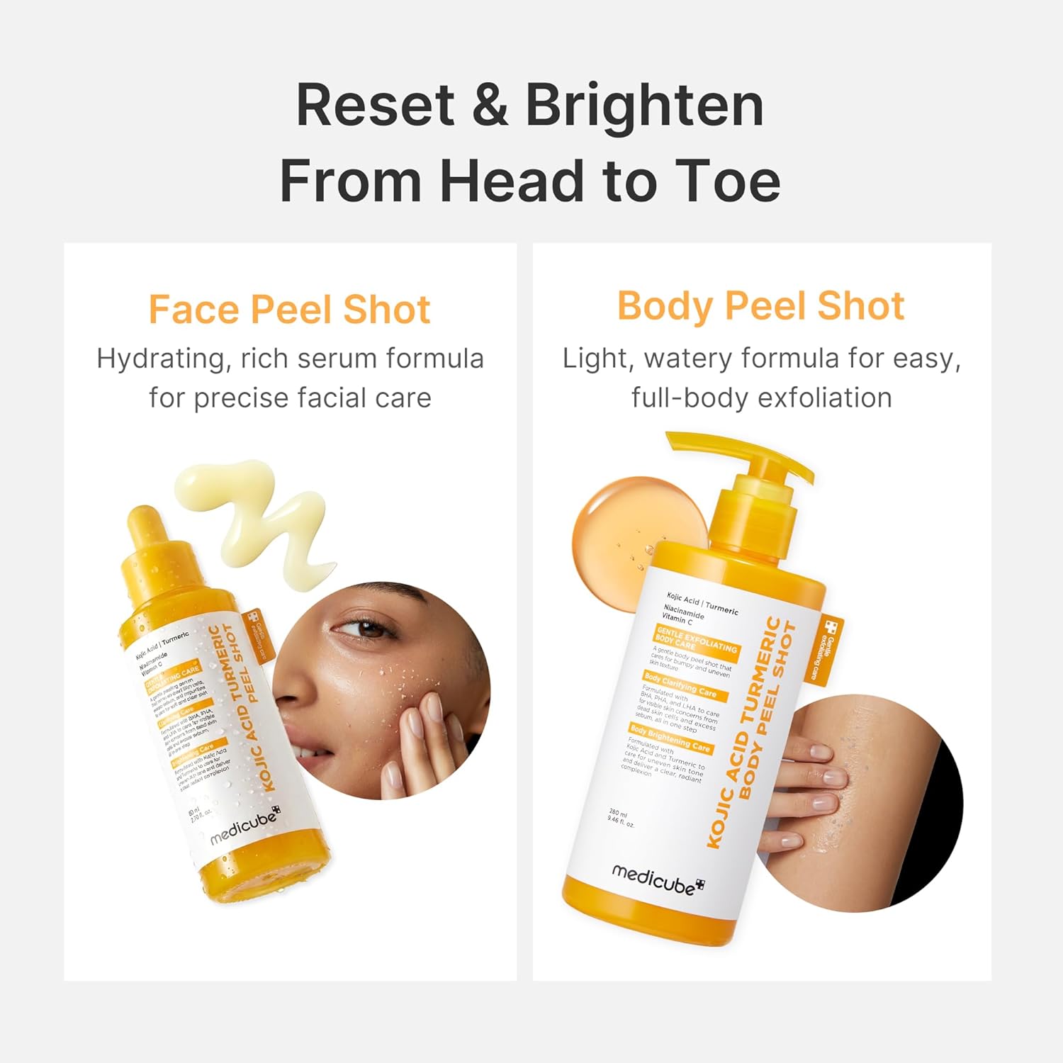MEDICUBE Kojic Acid Turmeric Body Peel Shot 280ml - Image 2