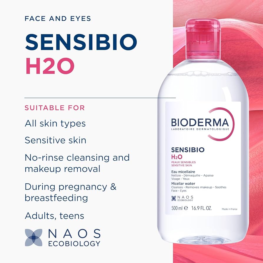 Bioderma Sensibio H20 Micellar Water Makeup Remover 500ml - Image 2