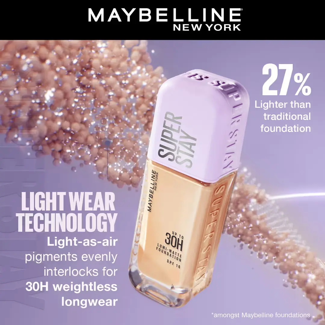 Maybelline New York Super Stay 30H Lumi-Matte Liquid Foundation - 115 - Image 6
