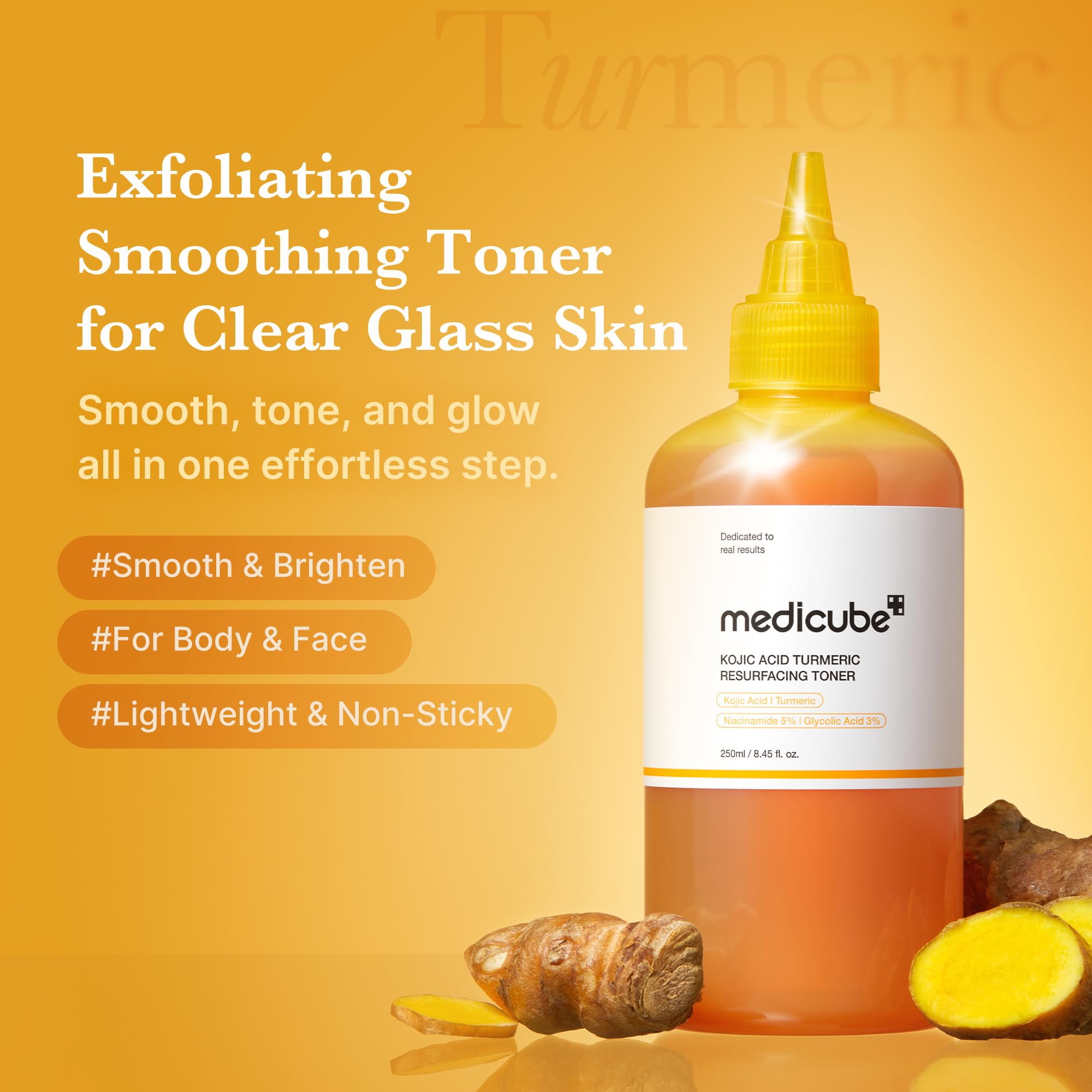 MEDICUBE Kojic Acid Turmeric Resurfacing Toner 250ml - Image 2
