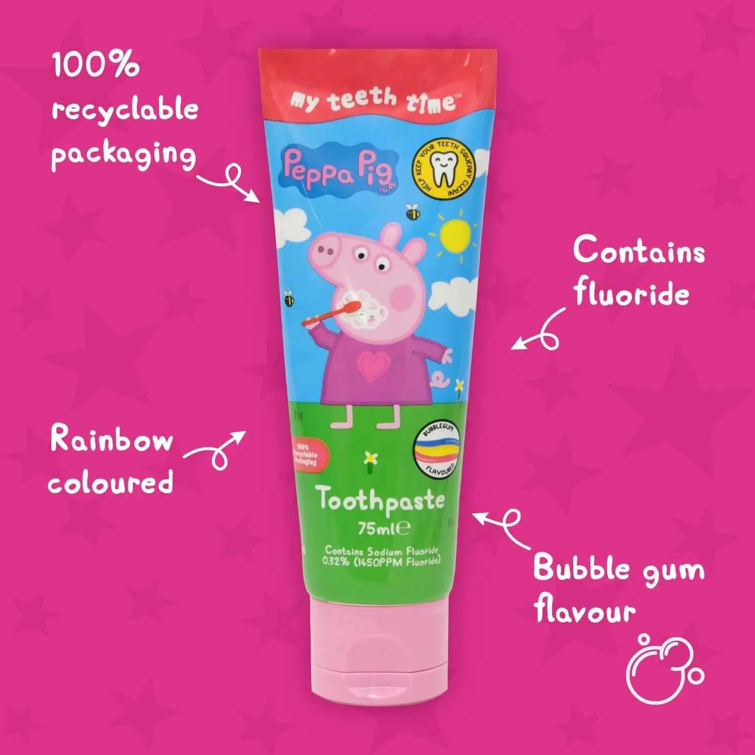 Peppa Pig My Teeth Time Toothpaste Kids 75ml - Image 2