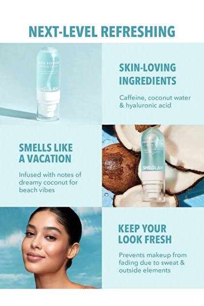 Sheglam Press Refresh Fixateur Setting Spray 55ml - Image 2