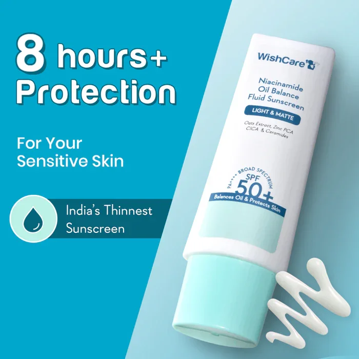WishCare Niacinamide Oil Balance Fluid Sunscreen SPF 50+ pa++ 50ml - Image 4