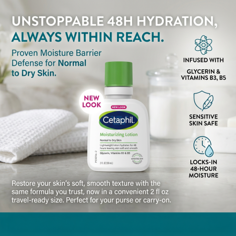 Cetaphil Moisturizing Lotion Normal to Dry Skin 59ml - Image 2