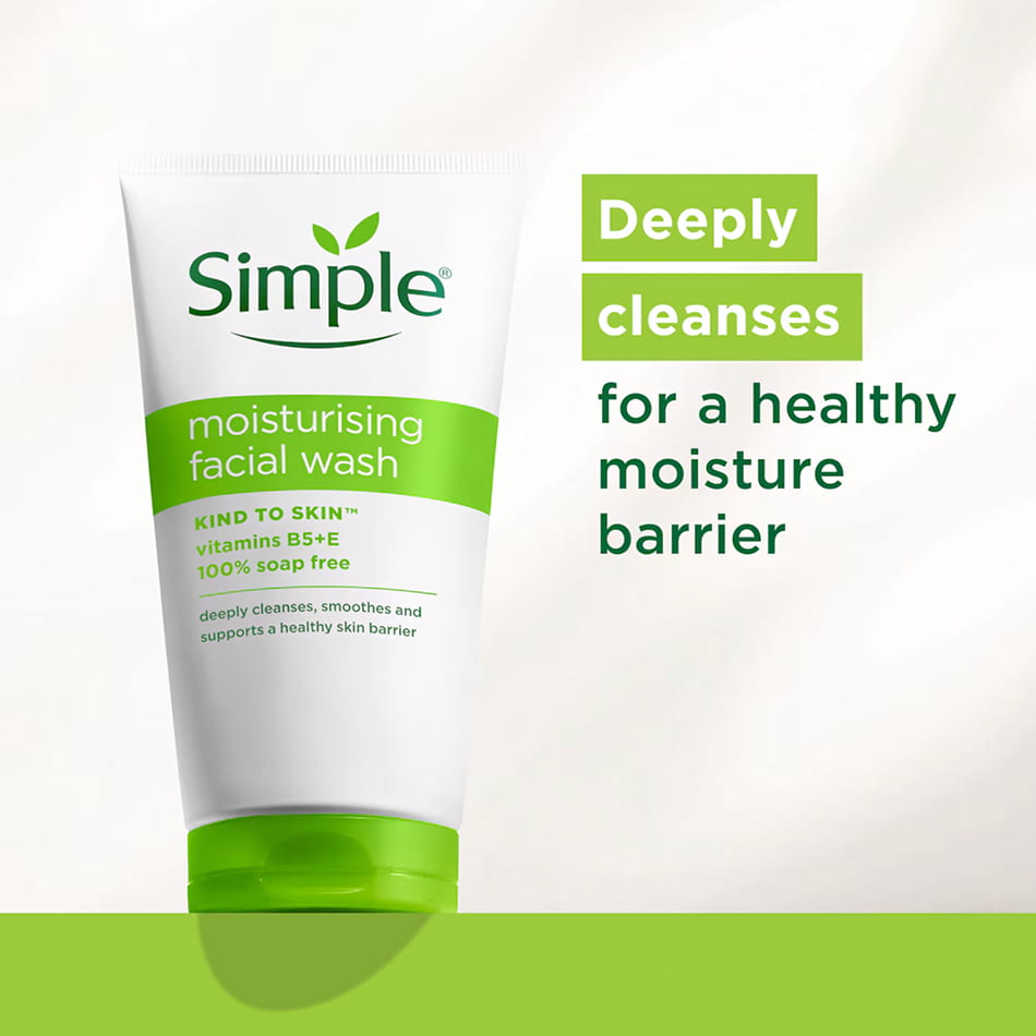 Simple Kind to Skin Moisturising Facial Wash 150ml - Image 2