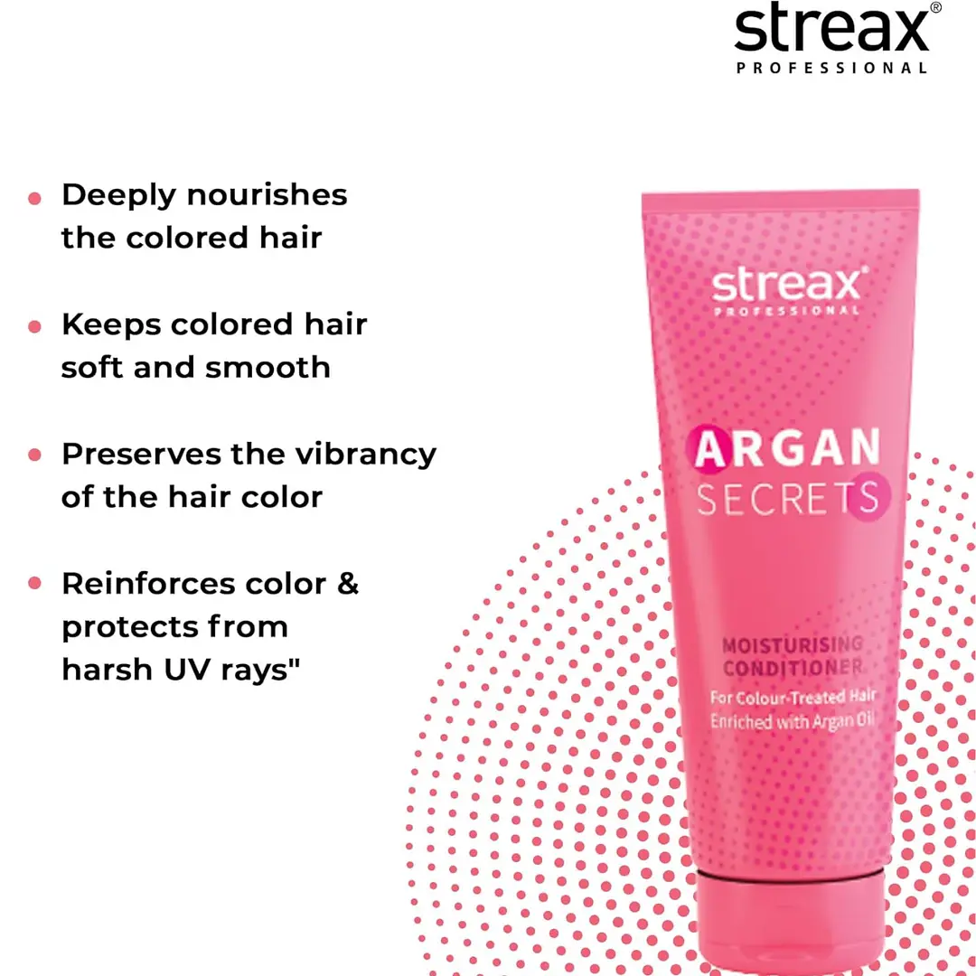 Streax Professional Argan Secrets Moisturising Conditioner 240g - Image 3