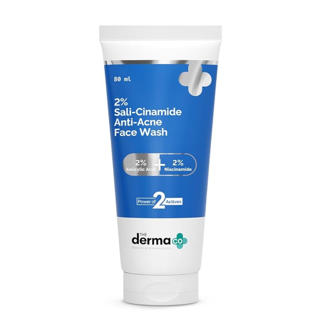 The Derma Co Sali Cinamide Anti Acne Face Wash with 2% Salicylic Acid & 2% Niacinamide 80ml - Image 2