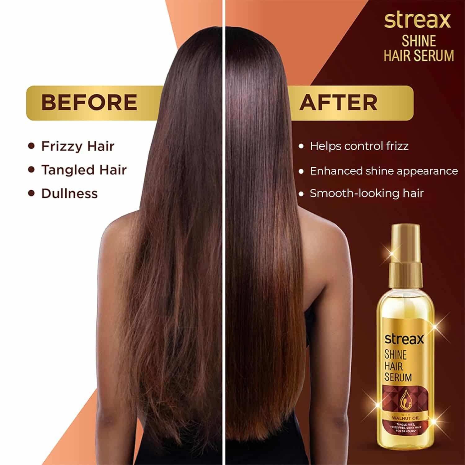 Streax Shine Hair Serum With Walnut Oil 115ml - Image 3