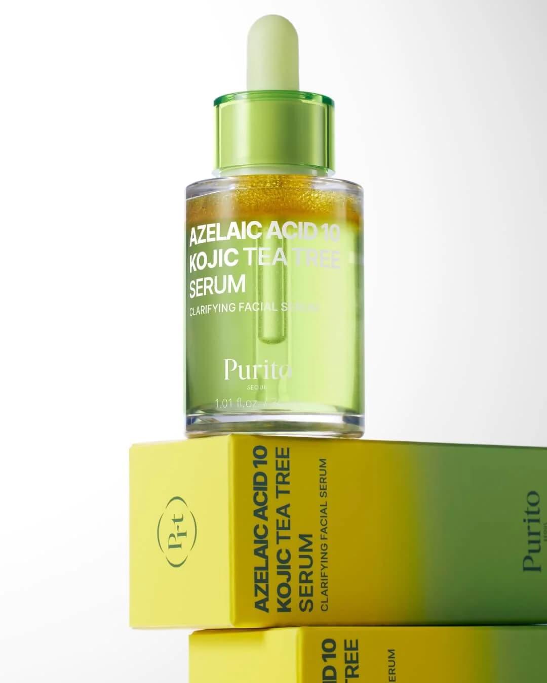 PURITO Azelaic Acid 10% Serum – A lightweight facial serum with Azelaic Acid, Kojic Acid, and Tea Tree to help calm redness, improve skin clarity, and support blemish-prone, oily, and sensitive skin. 30 mL / 1.01 fl. oz. - Image 4