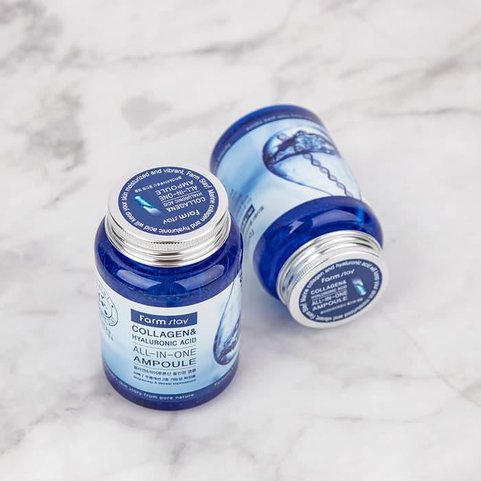 Farmstay Collagen & Hyaluronic Acid Ampoule – A hydrating serum with Marine Collagen and Hyaluronic Acid that helps improve skin elasticity, smooth fine lines, and boost radiance. 8.45 oz. - Image 4