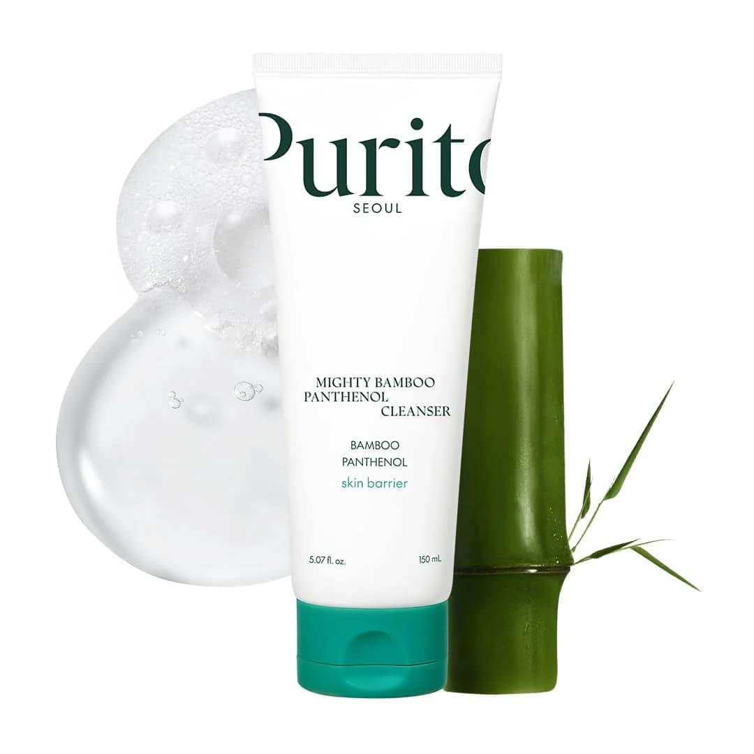 PURITO Mighty Bamboo Panthenol Cleanser – A gentle, hydrating cleanser that removes dirt and makeup while soothing sensitive skin. Vegan and cruelty-free. 150 ml / 5.07 fl. oz. - Image 4