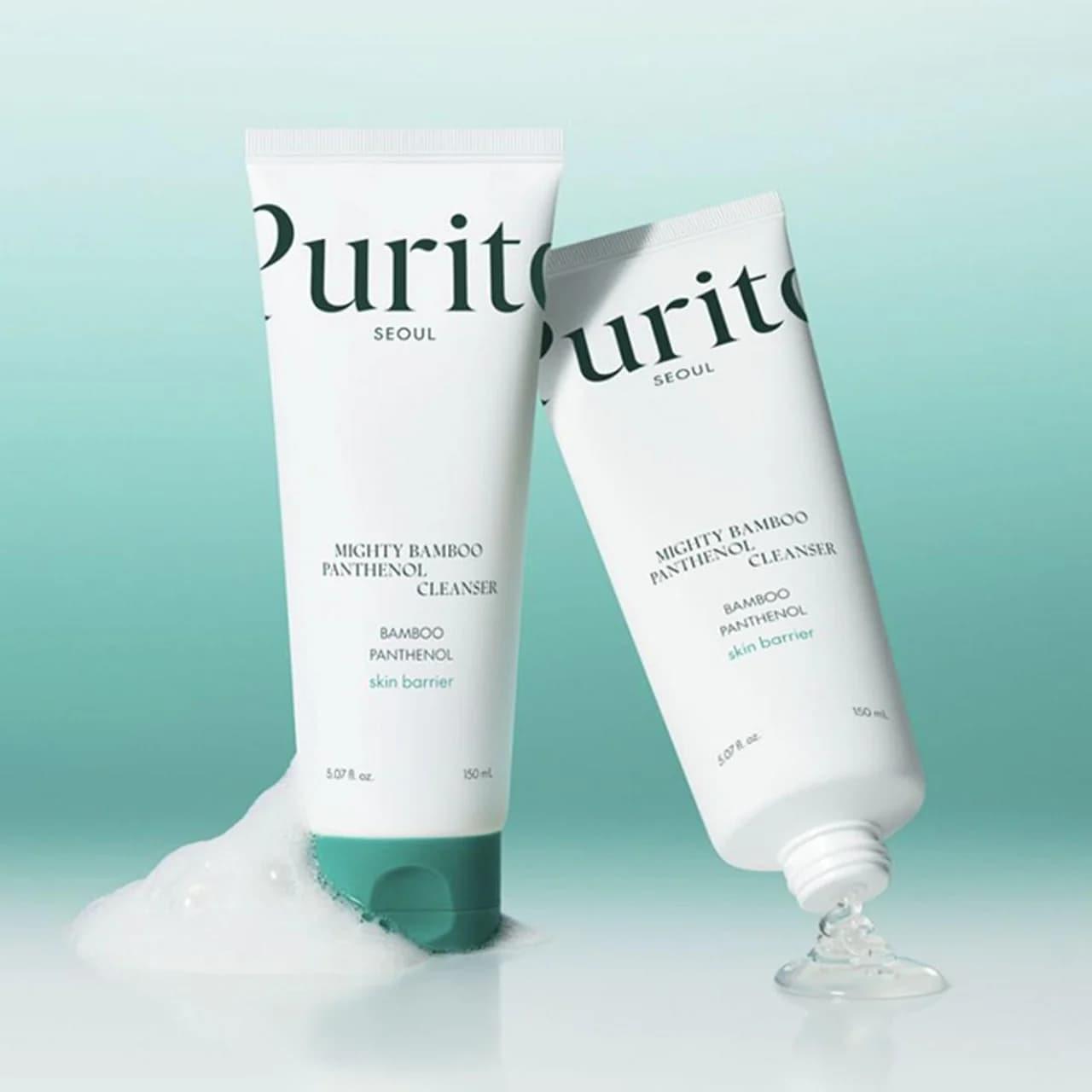 PURITO Mighty Bamboo Panthenol Cleanser – A gentle, hydrating cleanser that removes dirt and makeup while soothing sensitive skin. Vegan and cruelty-free. 150 ml / 5.07 fl. oz. - Image 3