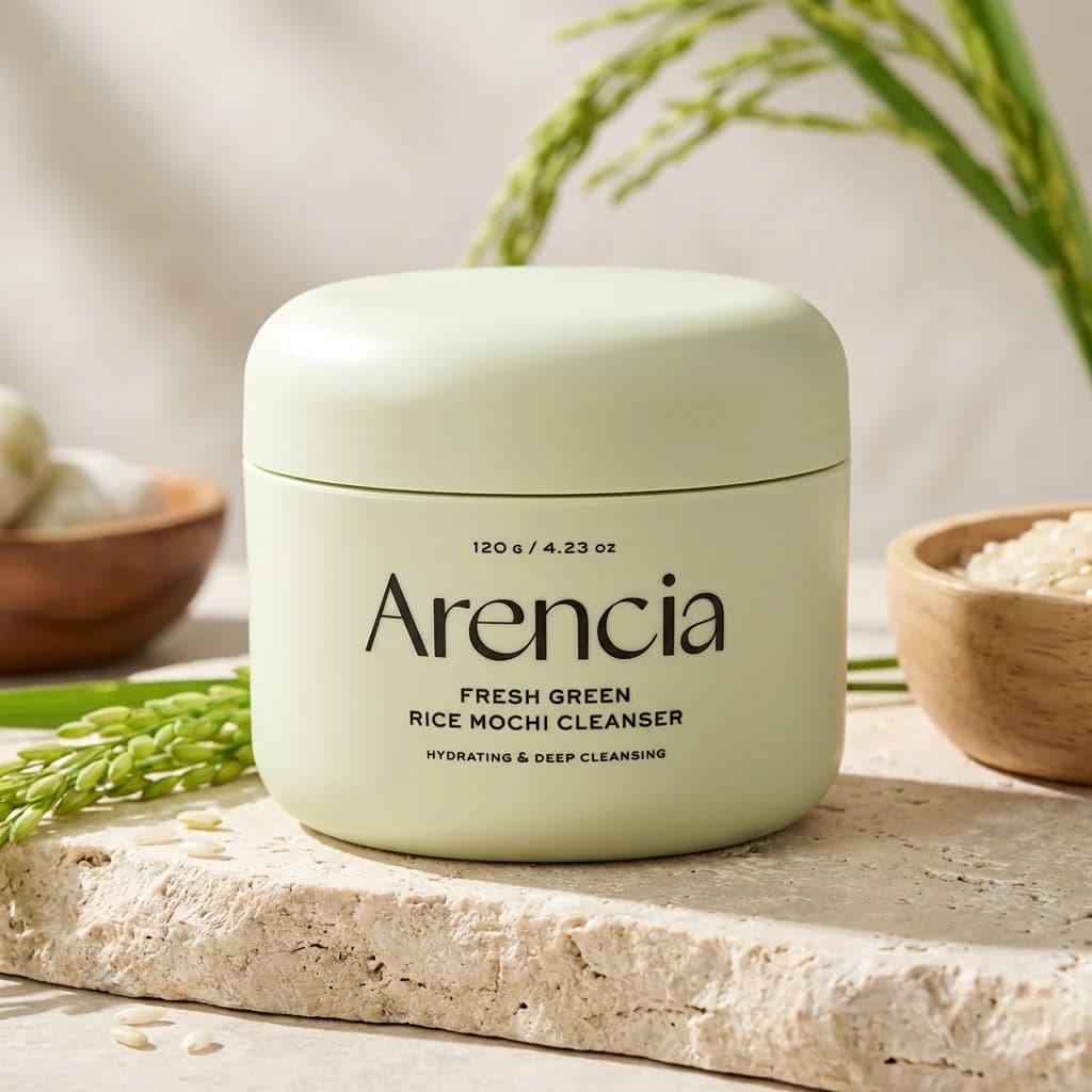 Arencia Rice Mochi Cleanser – A gentle cleanser with Rice Water and Green Tea that helps cleanse pores, remove blackheads, and keep skin hydrated and refreshed. - Image 3