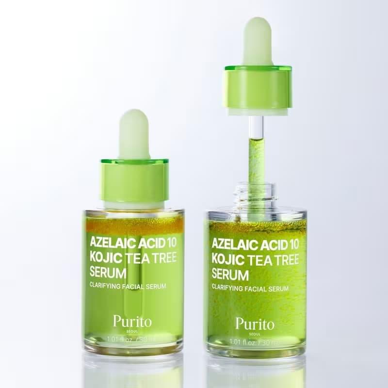 PURITO Azelaic Acid 10% Serum – A lightweight facial serum with Azelaic Acid, Kojic Acid, and Tea Tree to help calm redness, improve skin clarity, and support blemish-prone, oily, and sensitive skin. 30 mL / 1.01 fl. oz. - Image 3