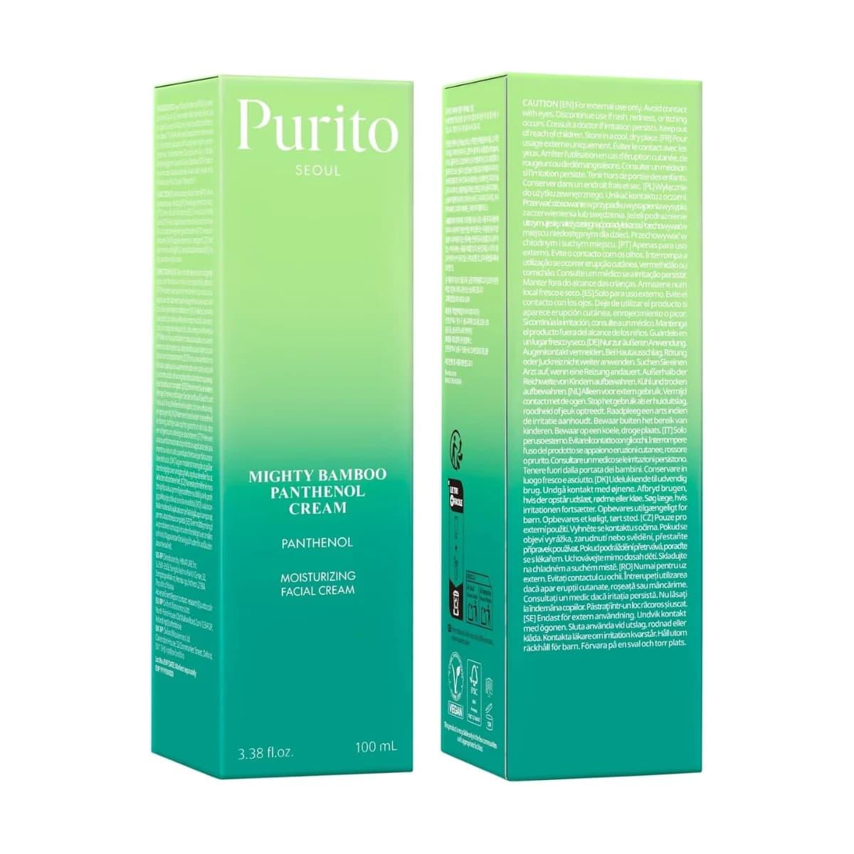 PURITO Panthenol 10% Barrier Cream– A hydrating moisturizer with 10% Panthenol that helps strengthen the skin barrier, soothe irritation, and lock in moisture. Non-comedogenic, vegan, and suitable for all skin types, including sensitive and blemish-prone skin. 100 mL / 3.38 fl. oz. - Image 2